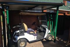 Golf cart carport and Clearview fence